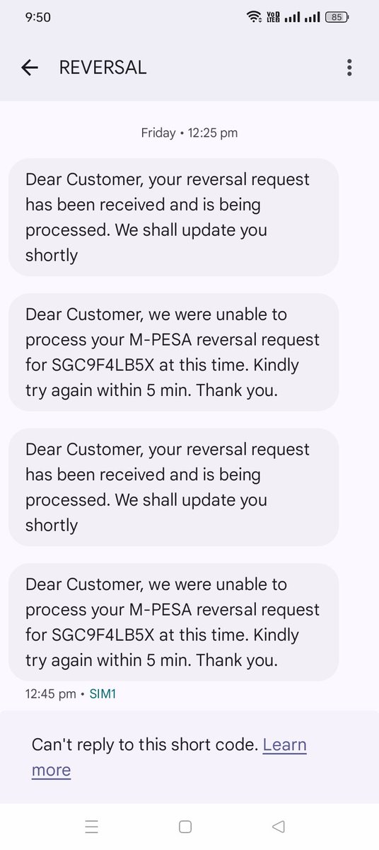 Radiancebarno's tweet photo. @SafaricomPLC @Safaricom_Care @Safaricom_Care @SafaricomPLC 
I haven't received any reversal neither have I gotten any reason why you weren't able to reverse the money until now.
I kept on trying until I lost hope,you likely loosing your efficiency and efficacy slowly. https://t.co/NFJNzz8UwX