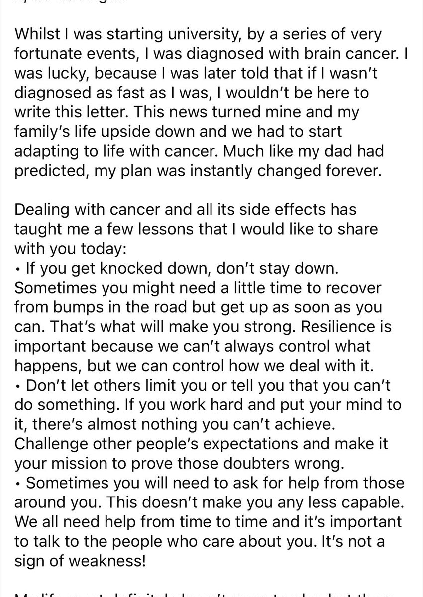 shitscaredmum's tweet image. Laura was asked to write the year 6 leavers letter for the fabulous @BarrowfordHead following in the steps of @campbellclaret &amp;amp; #SeanDyche
I think she was very wise about resilience &amp;amp; change - relevant whether you’re 11 or 51! 🌈
#BeMoreLaura