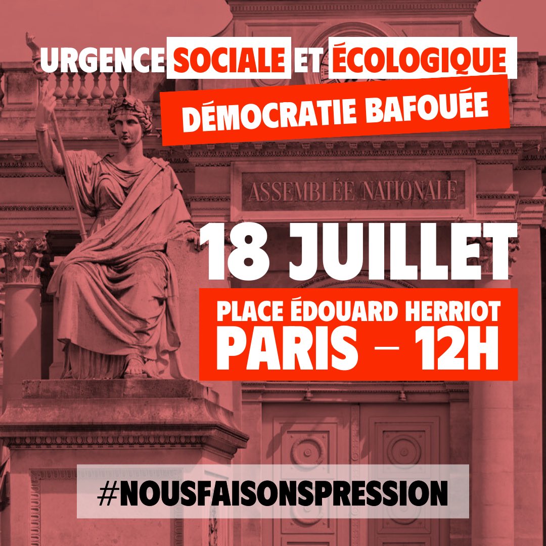 unionetudiante_'s tweet photo. 🔴Le vote #NFP doit être respecté. En niant le verdict des urnes, Macron ne fait qu'accentuer le chaos. Il faut empêcher le pompier pyromane de nuire davantage à la démocratie ! Pour une alternance démocratique, RDV le 18 juillet devant l’Assemblée Nationale. #NousFaisonsPression https://t.co/Hc9DviEbS7