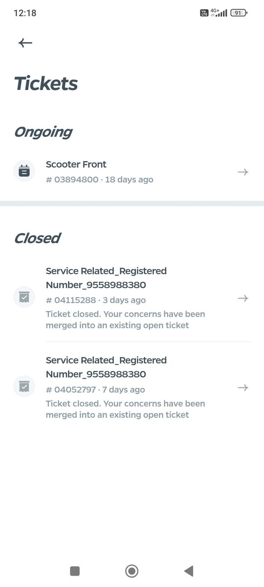 ABHISEK9588's tweet photo. 18 days passed but no response from @OlaElectric what's the use of ola care + plan @bhash stop fooling customers. #fakemarketing #fakepromises. @OlaElectrick @OlaScooter https://t.co/CS6MITZOiU
