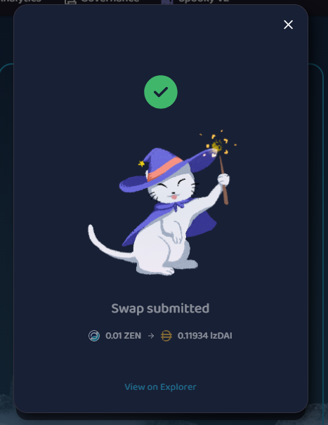 ionus12's tweet photo. Hey guys! Still in #HorizenEON, I will share my experience doing swap $ZEN to $DAI using 
https://t.co/s7GnEMt9wC and like usual it's fast and smooth, also I send some tokens to my mates through metamask. https://t.co/58CtguJ3Lc https://t.co/DnaCHmAXHe
https://t.co/lKvyW3CimI https://t.co/lfkEJnDT2x