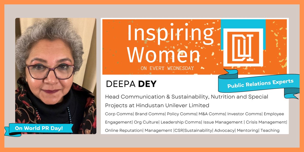 Happy World PR Day!
🎉🌍 Today, on World PR Day, we're thrilled to have Deepa Dey, Head of Communication &amp; Sustainability, Nutrition, and Special Projects at Hindustan Unilever Limited, with us! 🌟 #worldprday <a href="/ddey67/">deepa dey</a> <a href="/anuragbatrayo/">Anurag Batra</a> <a href="/nawalahuja/">Nawal Ahuja</a>
dreamwebindia.in/2024/07/16/ins…