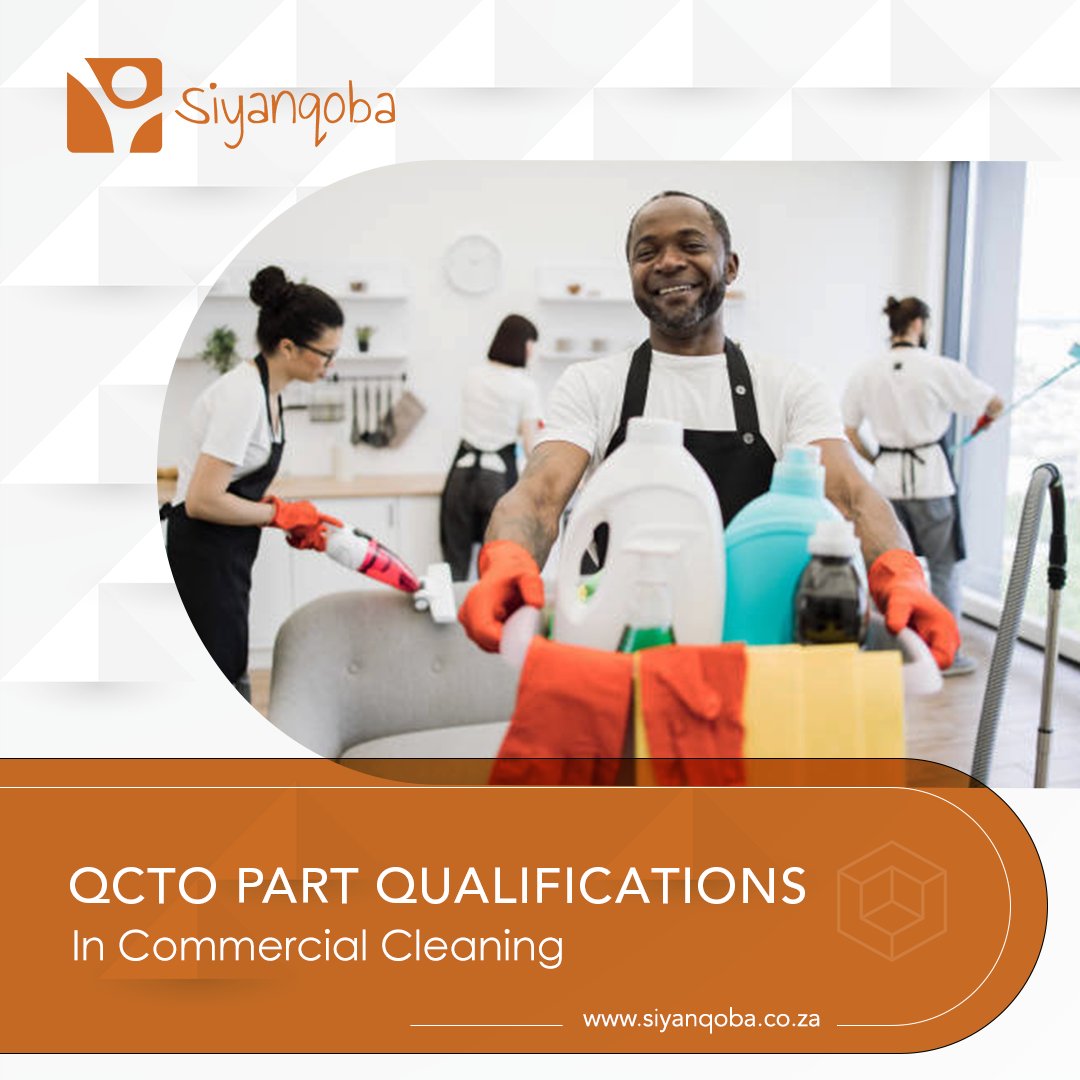 Siyanqoba_ZA's tweet photo. Our complete Commercial Cleaning offering includes part qualifications: specific training for #kitchenette, #ablution, above surface, and #floor cleaning: https://t.co/W6xdu0wIJA
#QCTO #PartQualifications #CommercialCleaning #ProfessionalGrowth #Siyanqoba #BusinessButBetter https://t.co/N15yZoxdqD