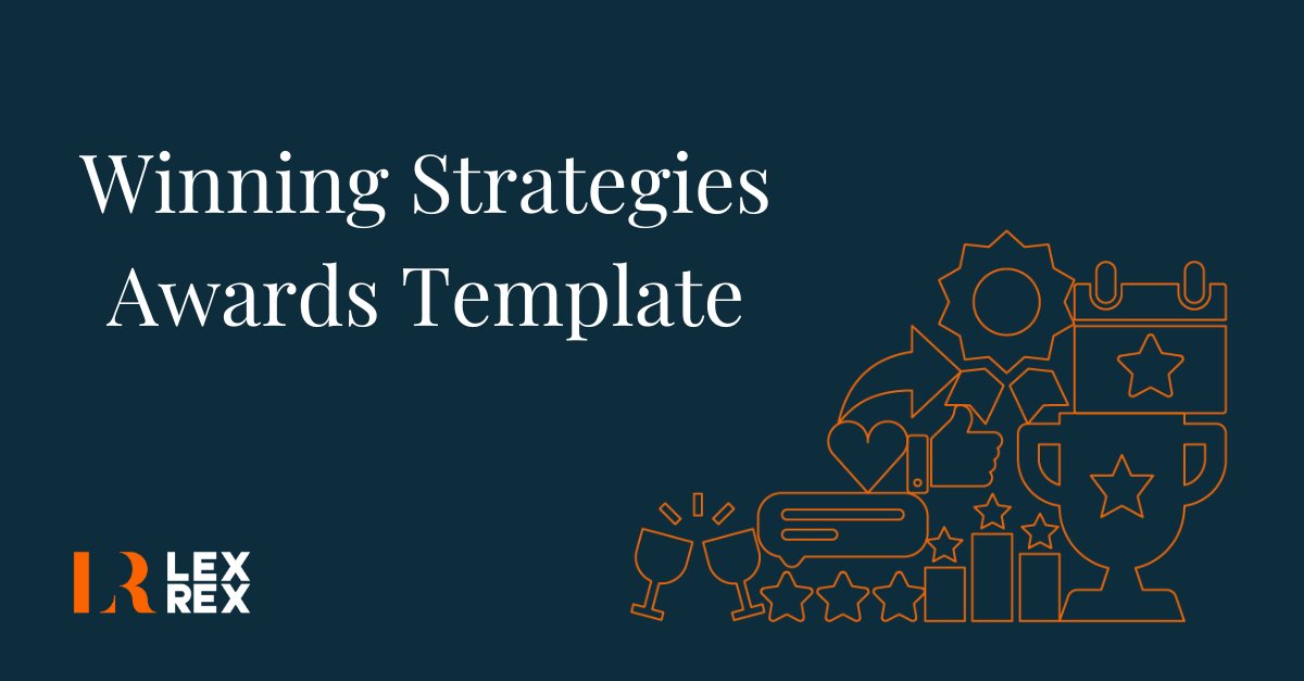 Accompanying our Winning Strategies For Law Firm Awards webinar is our award-winning Awards Template &amp; Checklist. 

It's designed complement the webinar and operate as a working document you can use to draft award submissions.

Get it here:
ow.ly/FVJQ50SzwpJ