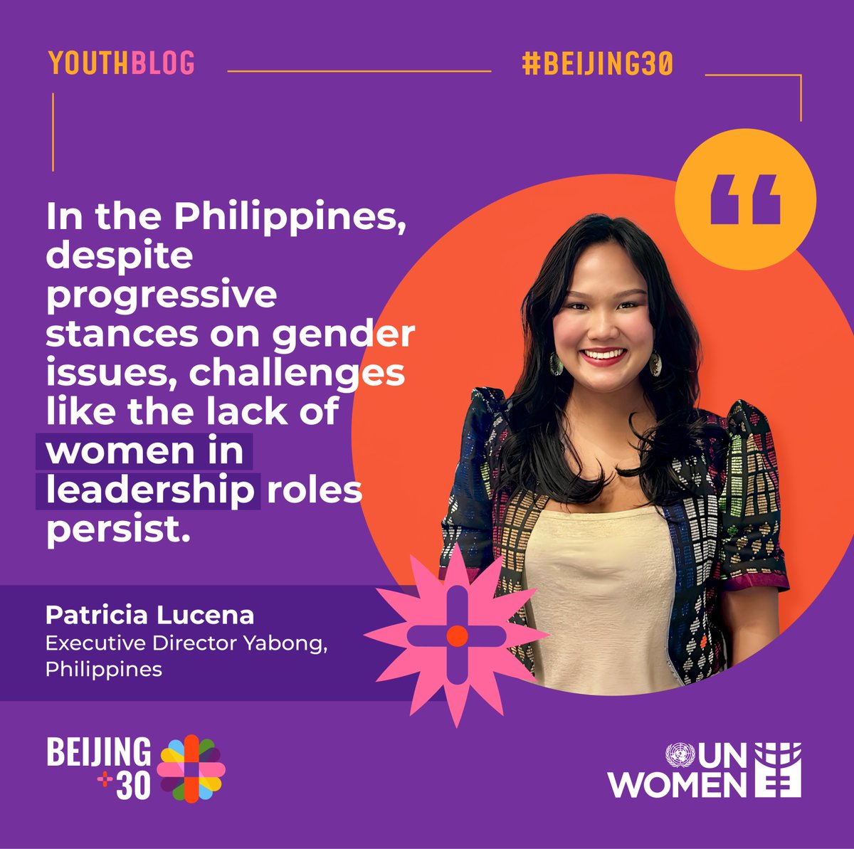 unwomenasia's tweet photo. "Imagine a future where girls receive the education they deserve and women hold the economic power to shape their own destinies." In our #Beijing30 #YouthBlog a Mindanaoan feminist explores the challenges and hopes for gender equality in the #Philippines.
https://t.co/pyl3cWYCCb https://t.co/qRZSDuf09Z
