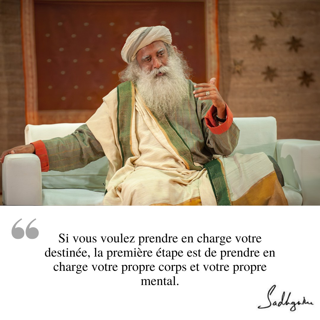 "Si vous voulez prendre en charge votre destinée, la première étape est de prendre en charge votre propre corps et votre propre mental."

#conscience #sadhguru