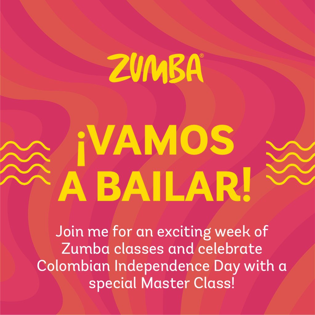 MarguiBahamon's tweet photo. Dance your heart out with the vibrant colors of Colombia! 💛💙❤️
🌟 Get ready to dance and celebrate! 🌟 Join us for an unforgettable week of Zumba classes, featuring a special Master Class on Saturday in honor of Colombian Independence Day! 🇨🇴 https://t.co/tzhMPbfxrE