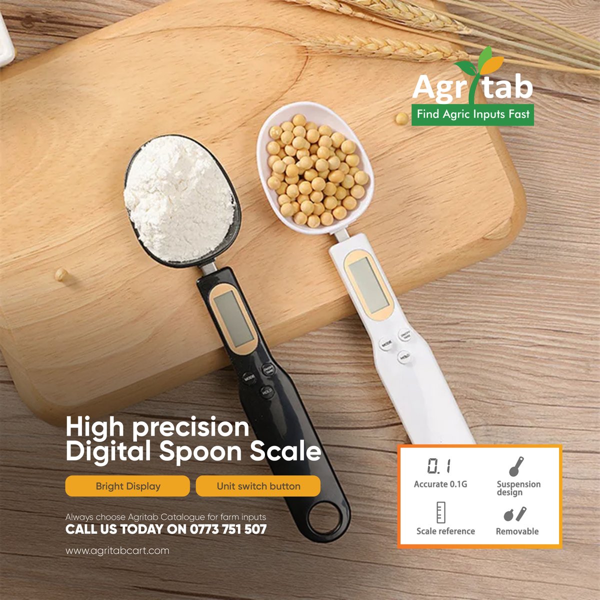 agritabcart's tweet image. Ditch the guesswork. Digital measuring spoons ensure perfect portions every time. Get yours at our shop at Container Village Juba plaza shop number B025.
#agritab #agricinputs #digitalmeasuringspoon