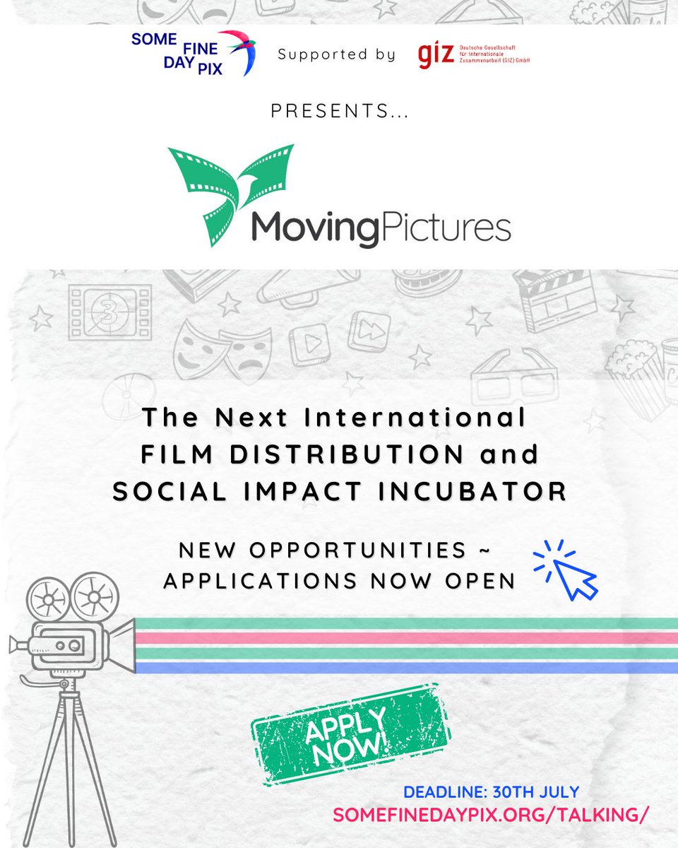 Ready to venture into film distribution?

Inviting all marketers, producers, distributors, exhibitors, sales agents, PR specialists, and data analysts to join the Film Distribution and Social Impact Incubator program.

Learn more and apply by 30 July 2024: somefinedaypix.org/talking/