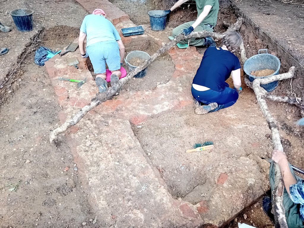 Delighted to visit <a href="/enfarchsoc/">Enfield Archaeological Society</a> this morning with their multi phase Tudor gatehouse excavation coming along nicely.