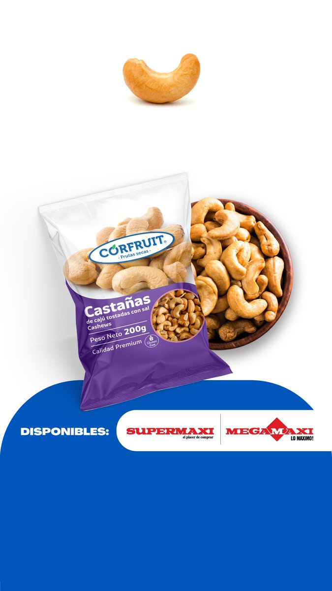 corfruit_'s tweet image. 💜 Castañas de Cajú
Sabías que las 💜Castañas de Cajú💜 cuidan nuestros huesos y músculos, ya que son una  fuente abundante de magnesio, mineral que forma parte de los huesos y, mediante un mecanismo de equilibrio con el calcio, contribuye a la relajación.
 #supermaxi #megamaxi