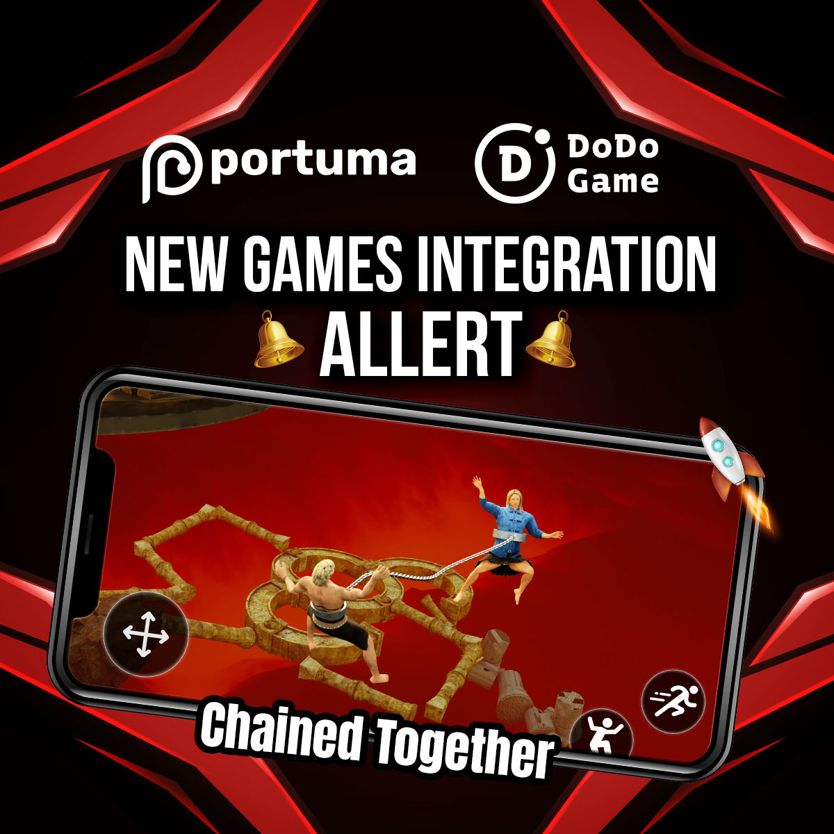 portumacom's tweet photo. 🚨New games integration allert! 🚨
Integration with Dodo Game is complete! Valet Parking Master and Chained Together are now available on Google Play Store with Portuma integration! 😍🚀 Download now and start playing!
Valet Parking Master:
https://t.co/Mr3G4AE1No
Chained Together:
https://t.co/Rd1NYPTP47