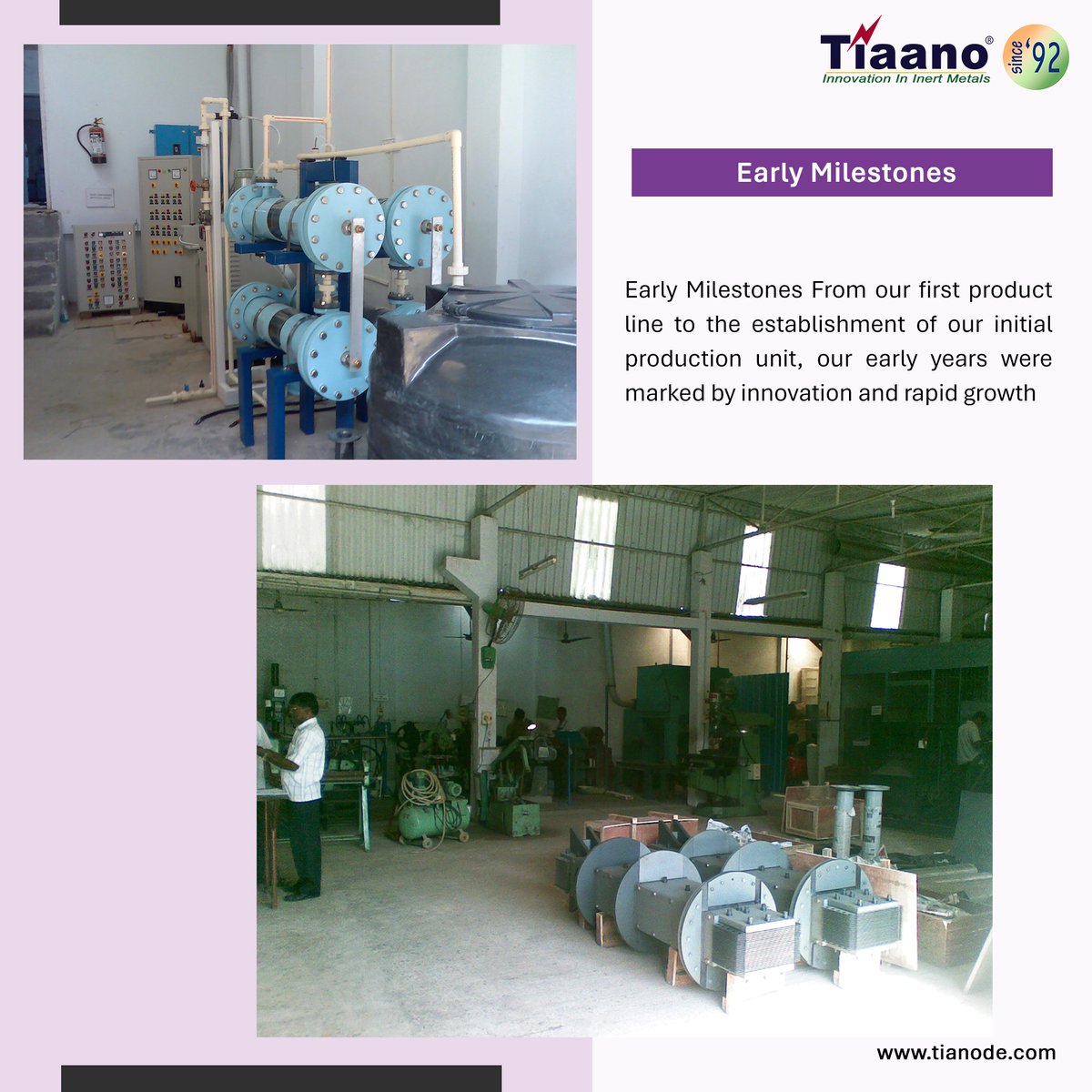 TiAnodeFab's tweet image. Celebrating Our Journey Since 1992!
Tiaano&apos;s milestones from humble beginnings to global industry leadership. Our innovation and excellence drive us forward, serving clients in over 63 countries.
#TiAnode #Innovation #IndustryLeader #GlobalImpact #EngineeringExcellence