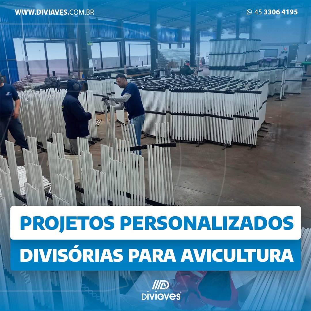 Fabricamos divisórias em PVC e PP conforme a necessidade do cliente, adaptadas para cada projeto em avicultura.
Entre em contato e solicite mais informações 4533064195