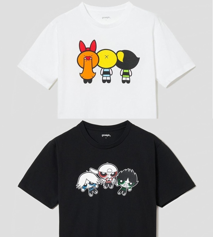 グラニフ×「パワーパフ ガールズ」“3人娘の後ろ姿”Tシャツや巾着バッグ