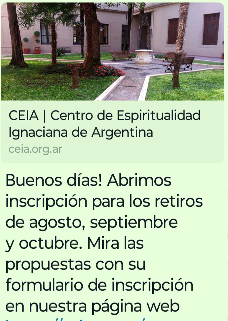 Tres retiros de Findes ideales para vos. Miralos en nuestra página web, link en la bio
#retiroignaciano 
#retirosilencio 
#retirosantacasa 
#ejerciciosespirituales 
#ejerciciossanignacio