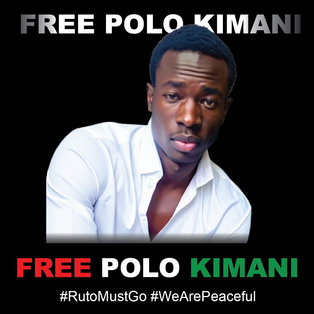 MkenyaMzi's tweet photo. Ruto Must Go

#FreePoloKimani https://t.co/GiZMndilvt