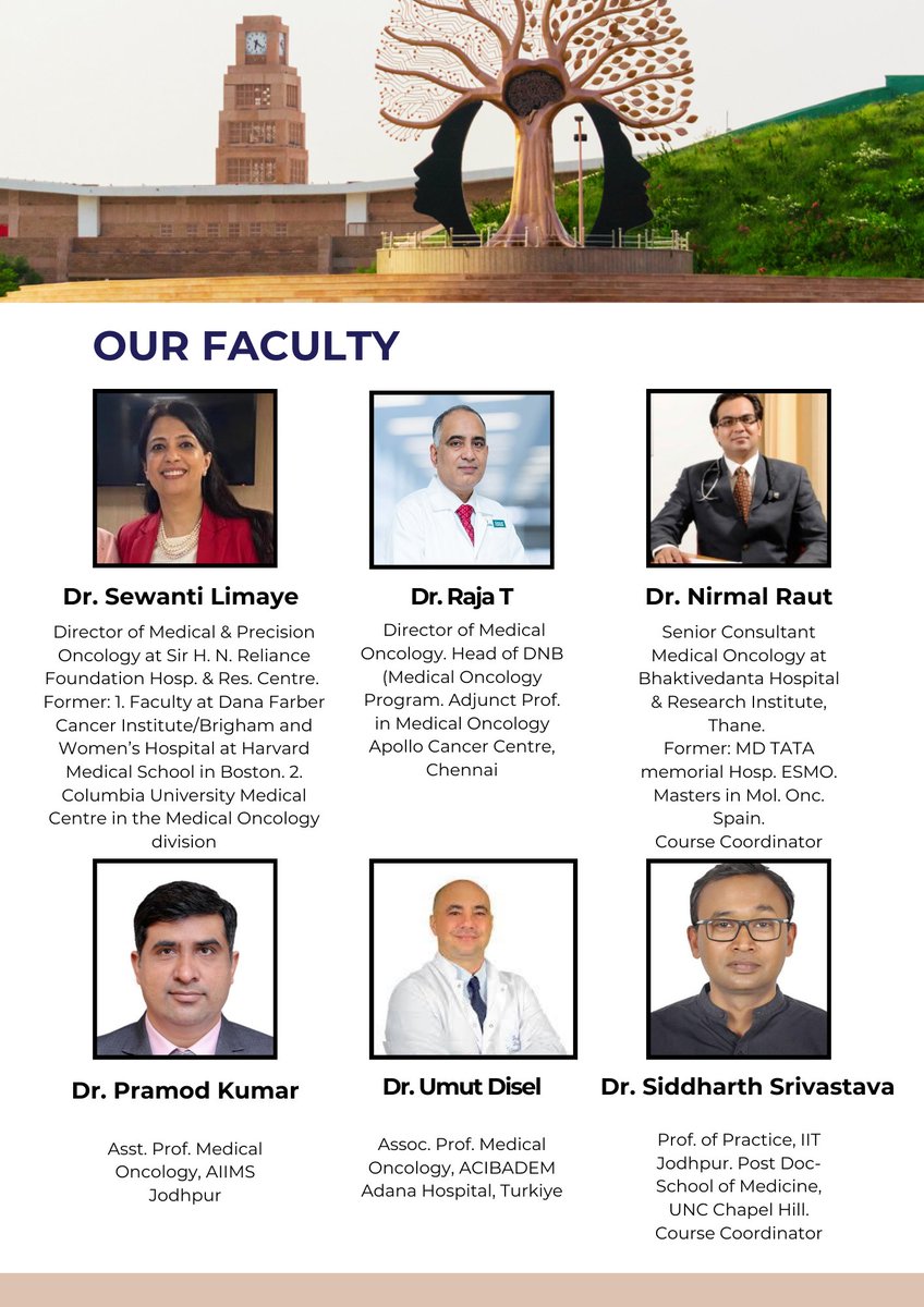 Siddharth_May's tweet photo. Advanced Molecular and Digital Technologies in Precision Oncology: A Certificate course offered by IITJ-AIIMSJ Med. Tech. Centre. Designed and delivered by distinguished IITJ, AIIMSJ and Oncology Faculty. @aiims_jodhpur @iitjodhpur #precisiononcology #AI #organoids #cancercare https://t.co/qDCYJp7ogT