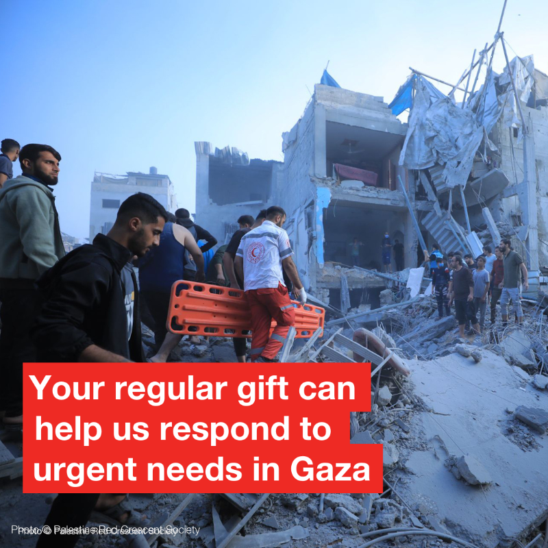 BritishRedCross's tweet photo. There's nowhere safe to go in Gaza. Together, we can save lives and alleviate suffering. 

Please set up a regular gift today.