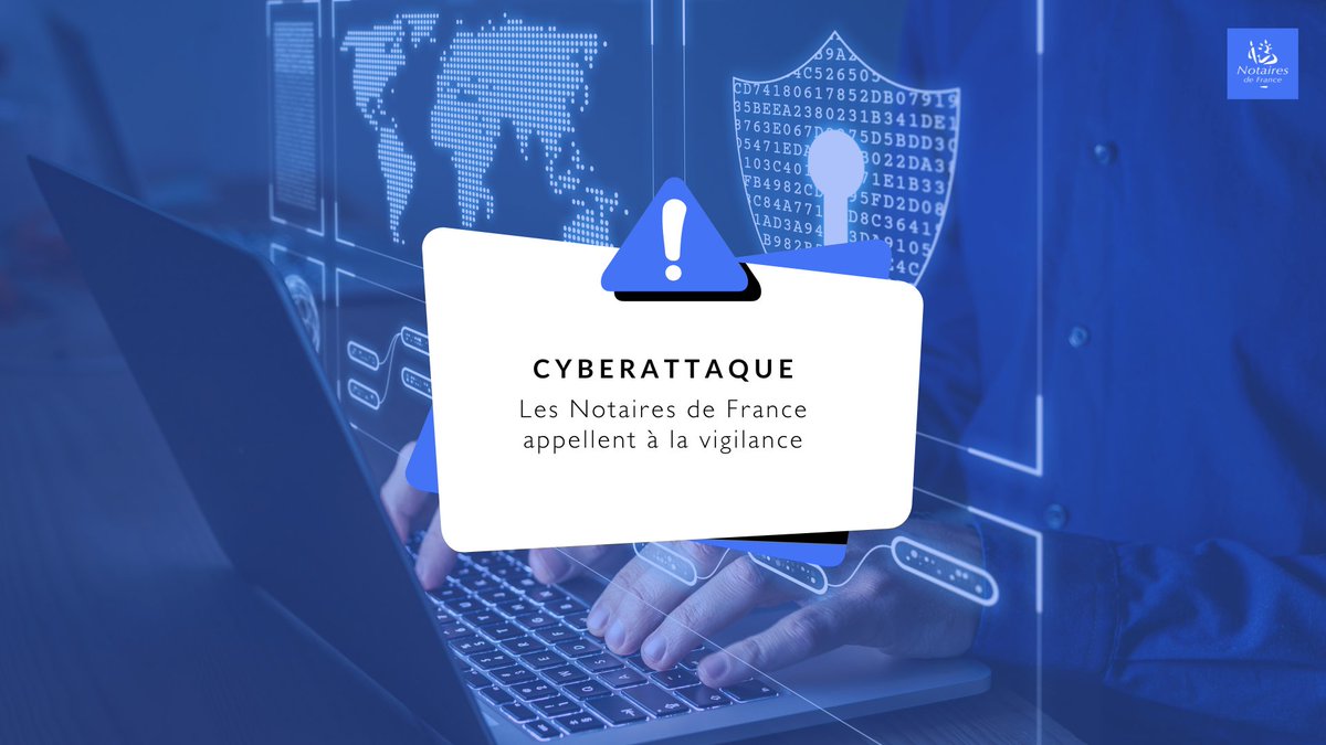 🚨 #Cyberattaque : les Notaires de France appellent à la vigilance. Depuis quelques jours, une cyberattaque circule par courriel usurpant le nom et les couleurs des #NotairesdeFrance.

Description de l'attaque :
1️⃣ L'internaute reçoit un courriel dont l'adresse électronique
