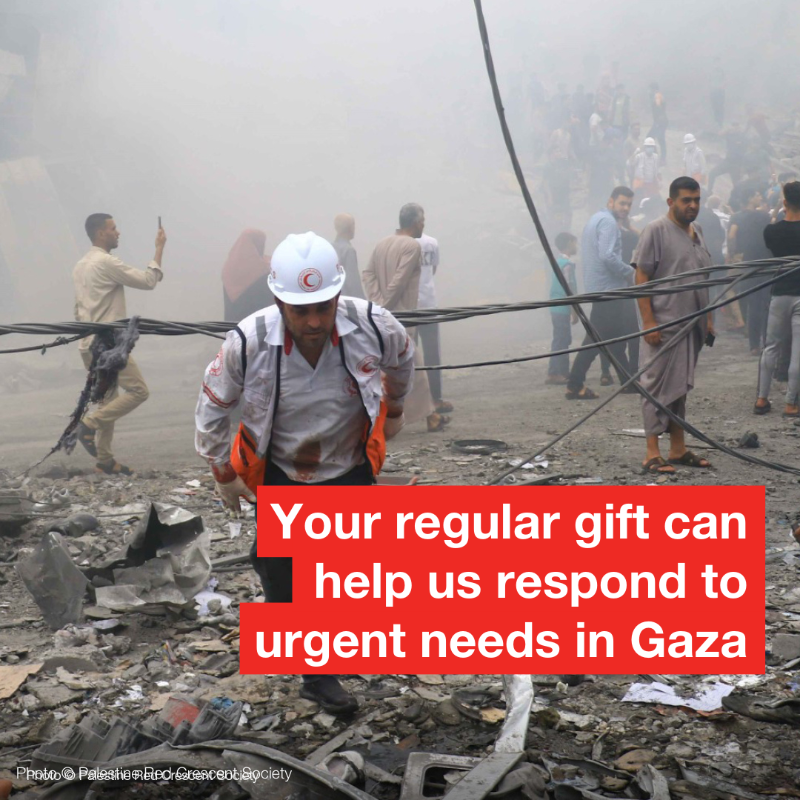 BritishRedCross's tweet photo. People in Gaza are suffering. 

Please help support people who need us right now with a regular gift.
