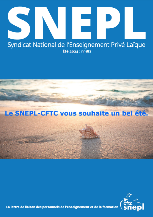 sneplcftc's tweet photo. Une idée de lecture pour la plage ? Retrouvez nos magazines en pdf (réservé aux adhérents) !
Découvrez le numéro de l'été 2024 (n°183).
Le Snepl-CFTC vous souhaite un bel été !
https://t.co/8joy3WUjeN
#SNEPL #CFTC #SYNDICAT https://t.co/rFxc6BltS3