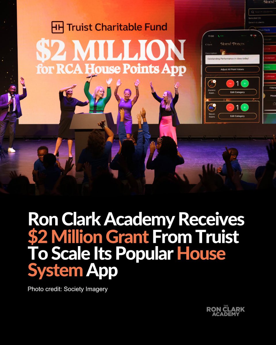 Kirk Brown 🇯🇲 (@kirkandre) on Twitter photo BIG NEWS! We are so excited to announce that the Truist Charitable Fund has made a $2 MILLION grant to invest in the <a href="/ronclarkacademy/">Ron Clark Academy</a>’s popular education app, RCA House Points!
Thank you, Truist Charitable Fund, for your support!
SN: I really have the best job in the world. 🙏🏿 BIG NEWS! We are so excited to announce that the Truist Charitable Fund has made a $2 MILLION grant to invest in the <a href="/ronclarkacademy/">Ron Clark Academy</a>’s popular education app, RCA House Points!
Thank you, Truist Charitable Fund, for your support!
SN: I really have the best job in the world. 🙏🏿