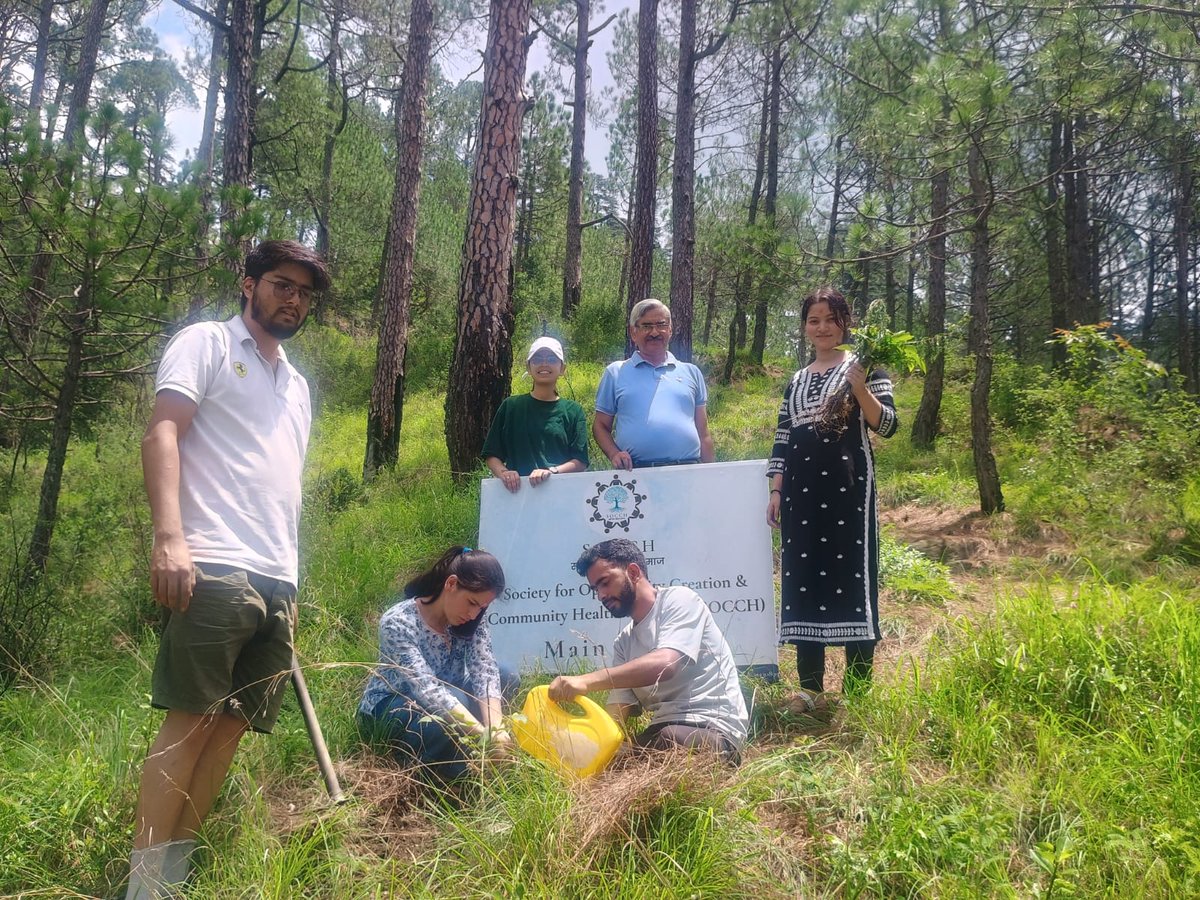 SocchNgo's tweet photo. 🌿✨ Celebrating Uttarakhand's "Harela" festival, SOCCH Trust organized a plantation drive at Ulka Devi Temple, Almora. 🌾🏞️ Together, we planted native trees, fostering a greener future for all. Let's continue to honor traditions and protect our environment! 🌳💚 #HarelaFestival https://t.co/9U9NV2c1Ox