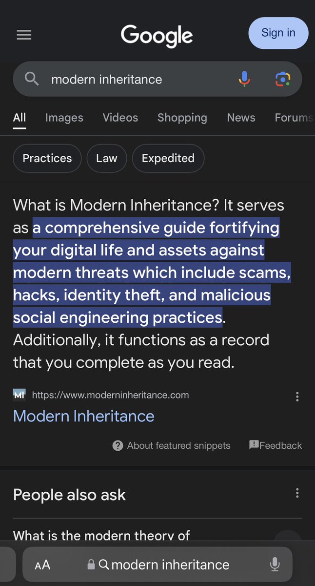 Modern Inheritance tweet media