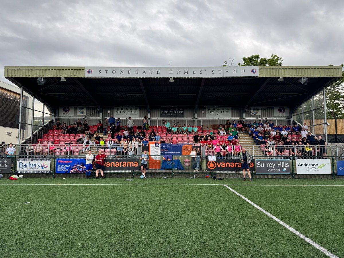 Fabulous to see our friends <a href="/ToyotaUK/">ToyotaUK</a> ongoing fund-raising efforts for <a href="/mndassoc/">MND Association</a> at <a href="/DorkingWDRS/">Dorking Wanderers FC</a> Meadowbank Stadium. With your HQ in Epsom our branch is delighted to support your efforts locally &amp; nationally. <a href="/SimonEdmands/">Simon Edmands</a> <a href="/dsetters/">David Setters</a>