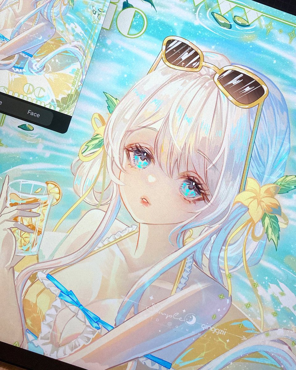 Qinggzi's tweet photo. Wip OC x Summer ☀️ 
#oc  #ocart #originalcharacter https://t.co/rH7vGt7XKf