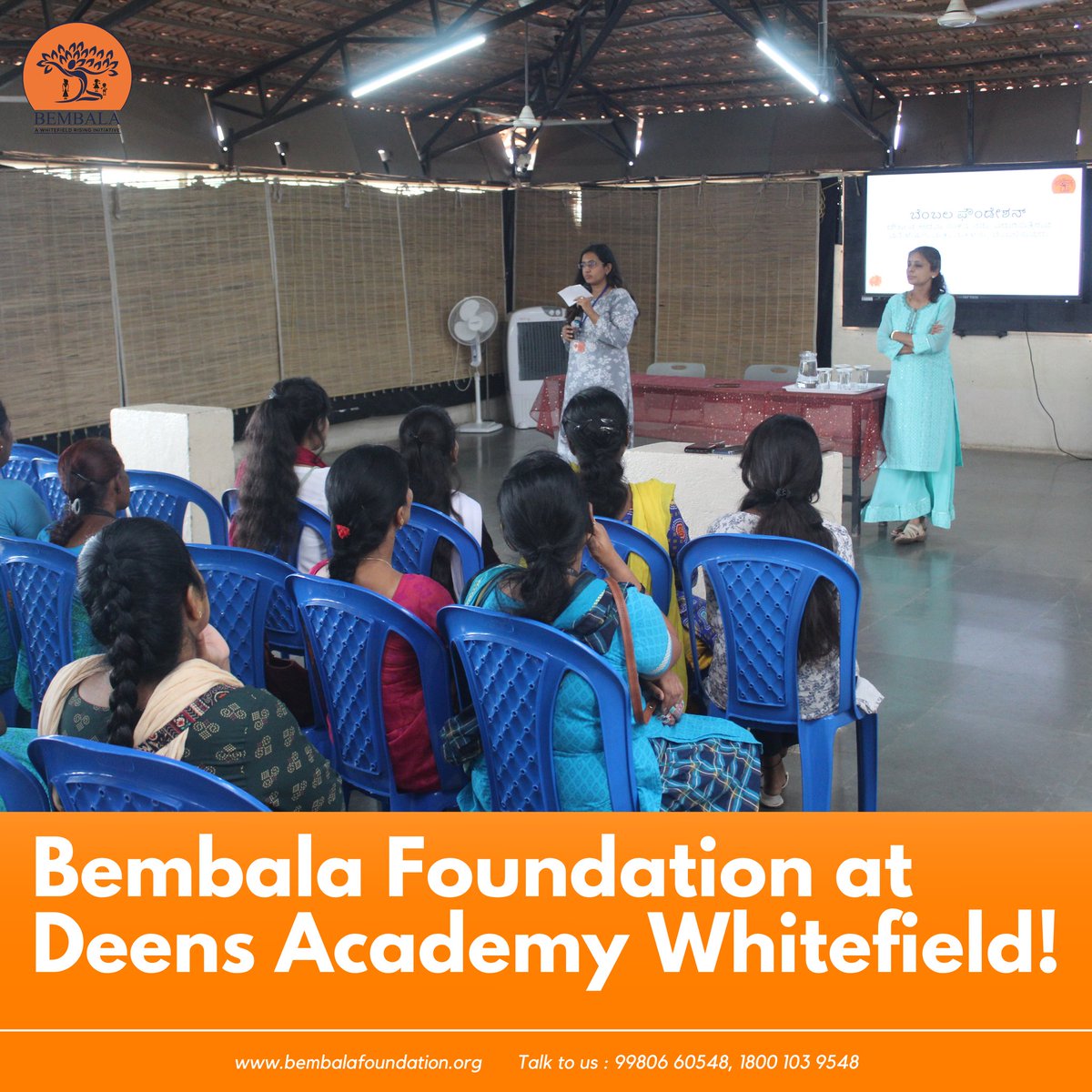 BembalaS's tweet photo. Bembala Foundation conducted an awareness program at Deens Academy, reaching out to over 110 matrons.🙏
#BembalaFoundation #Support #violenceagainstwomen #ReachOut #helplineDV #awareness #Deens https://t.co/28W8g6uJVD