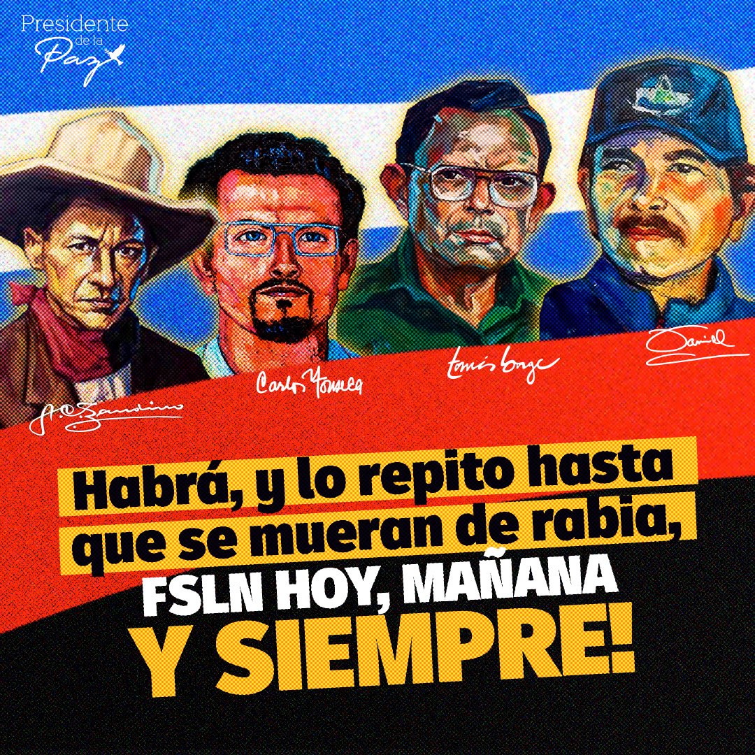 #16Julio
Cuenta regresiva para el 
4️⃣5️⃣♥️🖤1️⃣9️⃣ 

"Habrá y lo repito hasta que se mueran de rabia, FSLN hoy, mañana y siempre"
#4519LaPatriaLaRevolución 
#Plomo19