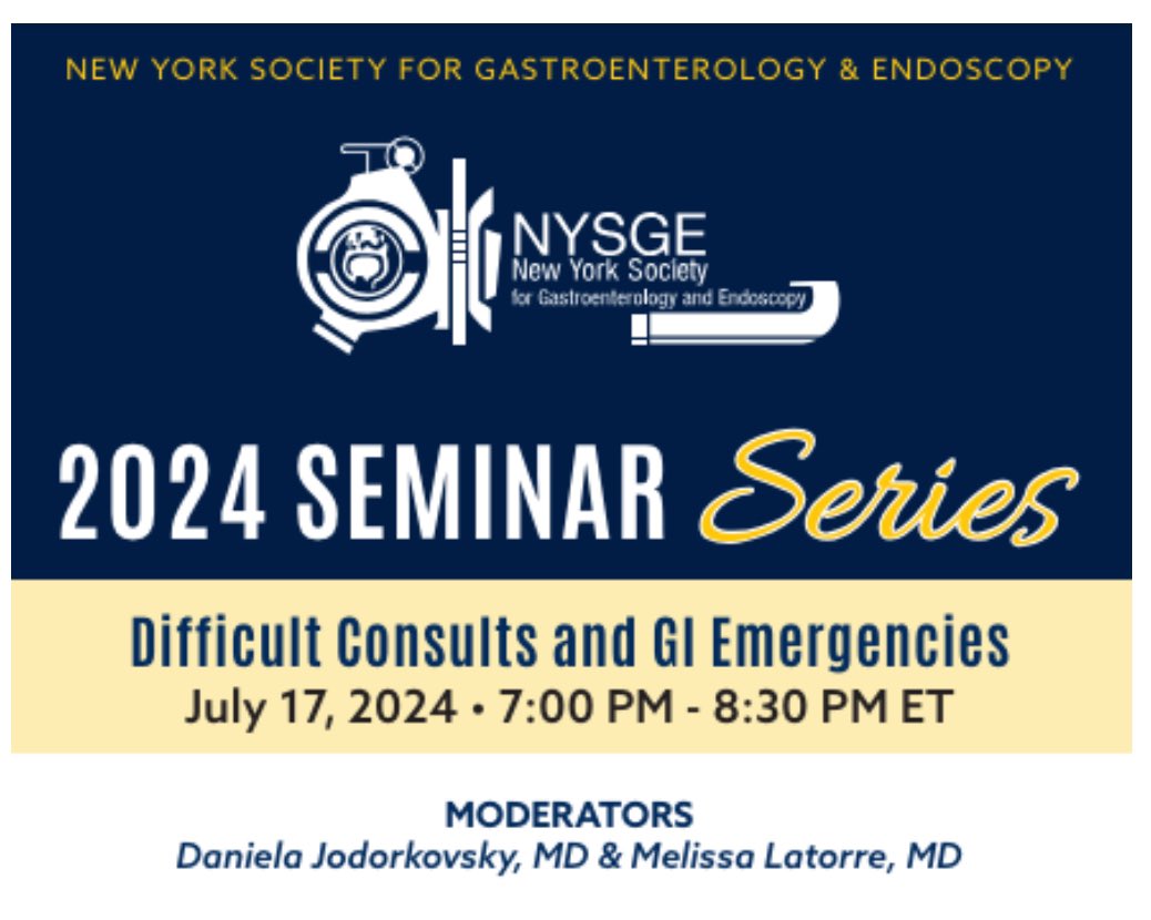 Join us tomorrow for the <a href="/NYSGE/">NYSGE</a> Seminar on Managing Difficult Consults and GI Emergencies! It’s not too late to register: nysge.org/giemergencies/