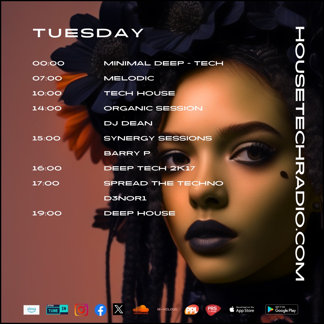 Tuesdays celebration of all things #house and #techno on the mighty HouseTech Radio. Spread the love spread the music ❤️