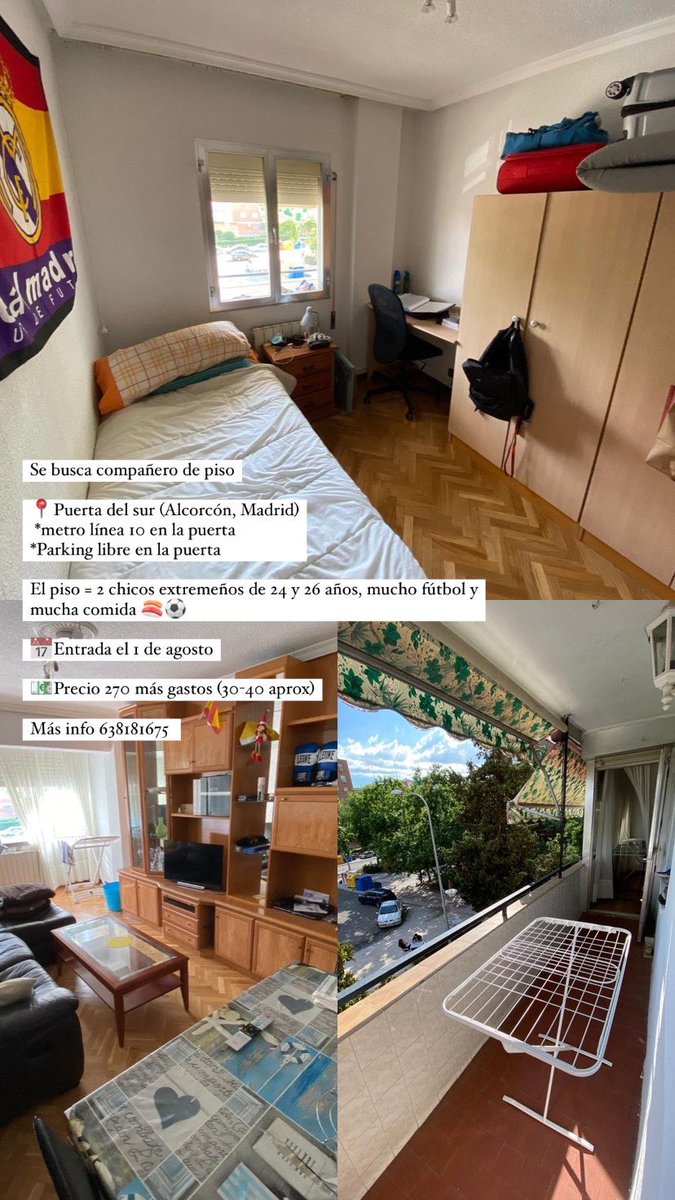 Buscamos compañero de piso para entrar el 1 de agosto

Se agradece difusión 😌🙏🏻(Más info en la ultima foto)