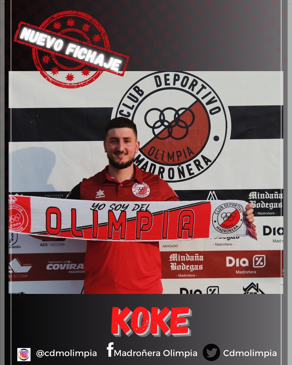 🔴 NUEVO FICHAJE 🔴 

▶️ KOKE, se incorpora a nuestro equipo para la temporada 2024/2025.
Jugador con mucha calidad y visión de juego, que va a aportar mucho a nuestro equipo.

🤝 Bienvenido @kokegomez_g7 

#aupaolimpia
