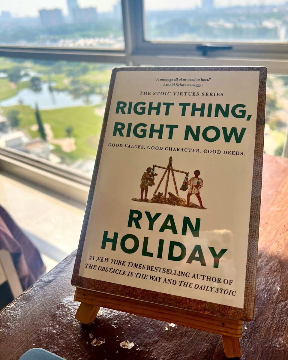 Ryan Holiday’s writing is my Roman Empire 📚 I’d been collecting his books &amp; watching his videos since I found “The Daily Stoic” in 2018. When he announced this new book, I kept searching, and finally have the “Right Thing, Right Now” ♥️🌹 Thank you for your works, <a href="/RyanHoliday/">Ryan Holiday</a>
