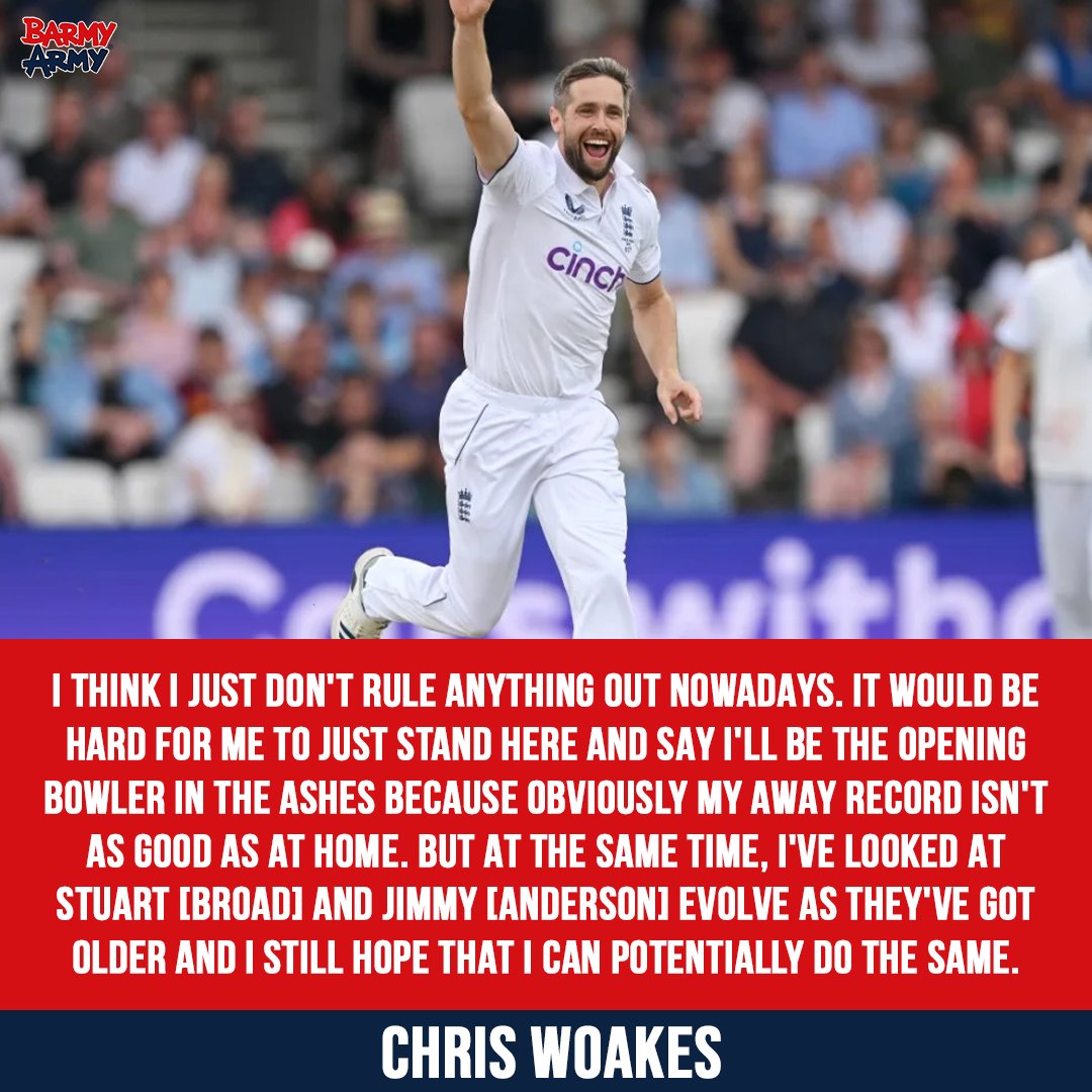 Chris Woakes has opened up the possibility of leading the attack in one last Ashes tour ⚱️