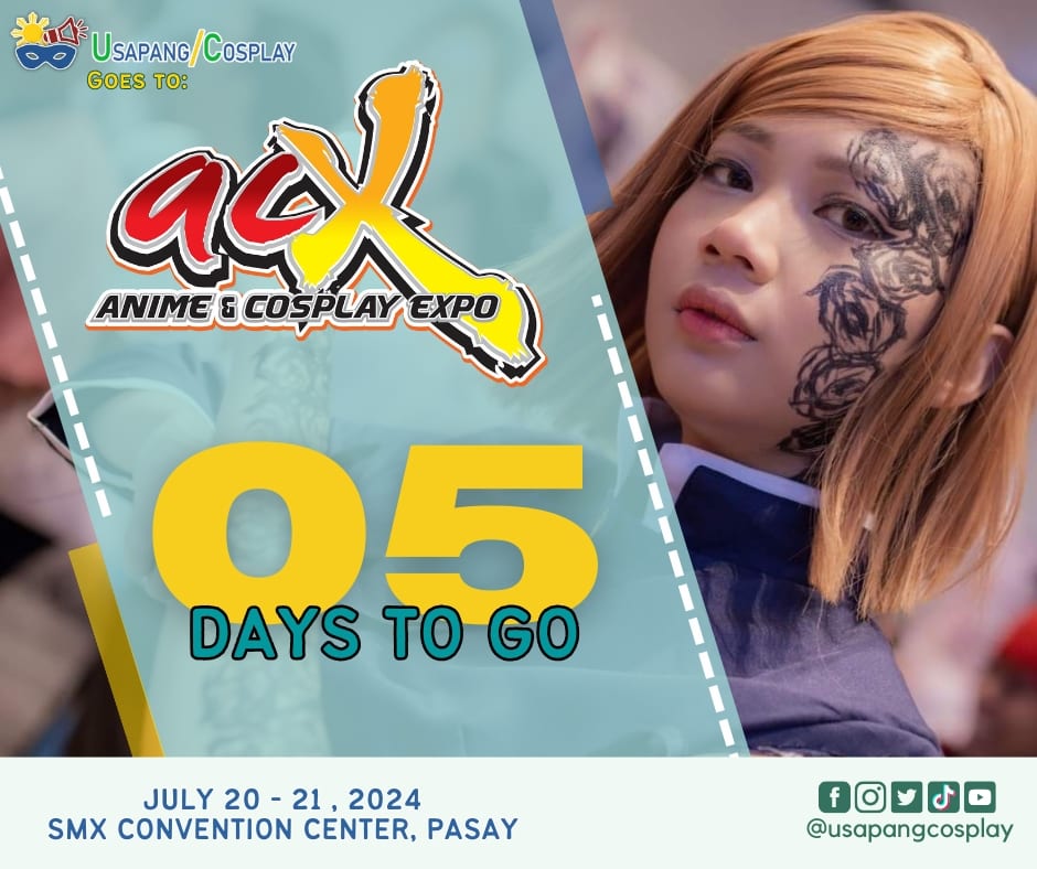 UsapangCosplay's tweet photo. 𝐂𝐎𝐍𝐕𝐄𝐍𝐓𝐈𝐎𝐍 𝐂𝐎𝐔𝐍𝐓𝐃𝐎𝐖𝐍: 5 DAYS TO GO !!

Photo by: Frncs Ikle 
Edit by: Heart

#UsapangCosplay #UsapangCosplayPH #UCPH #KaUsapan #Cosplay #コスプレ #Anime #アニメ #acx2024 #ACX https://t.co/f1m6x2xMgv