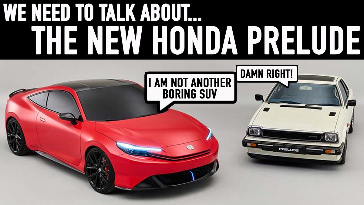 GeoffBuysCars's tweet image. NEW VIDEO...

Is this the car that the #FordCapri should have been?

Does the new #HondaPrelude give us HOPE...?

Two litre petrol hybrid, 180hp and the best bit...

KNOBS AND BUTTONS!

youtube.com/watch?v=HIlqTK…