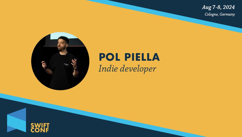 SwiftConf's tweet image. 🚀 Excited to announce our next speaker for #SwiftConf 2024: @polpielladev ! 🎉 Join his talk on &quot;Shipping your apps should be fast and easy&quot; to learn how to streamline your release processes with the App Store Connect API. Don&apos;t miss out!🎟️swiftconf.com