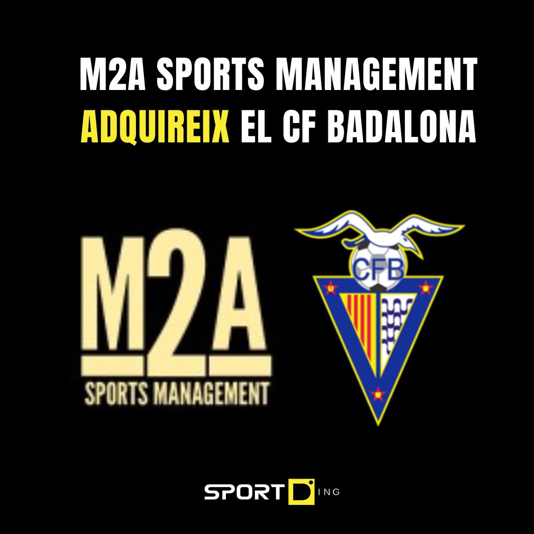 M2A Sports Management compra el <a href="/cfbadalonasad/">CF Badalona SAD Oficial</a> amb l'objectiu de portar el club a Primera RFEF. 

Marc Serra, exjugador del club i amb experiència treballant amb clubs com el FC Barcelona o Manchester United es converteix en el CEO.

#futbolcat #TerceraRFEF