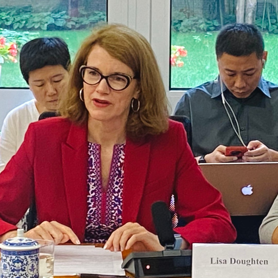 Lisa_Doughten's tweet photo. Today, I spoke at the Expert Consultation on China’s International Development Cooperation on Renewable Energy, convened by #CAITEC, @UNDPChina & @WorldResources
Looking forward to collaborating with China to make renewable energy more accessible & affordable.
#InvestInHumanity https://t.co/jSHfKOqNnV