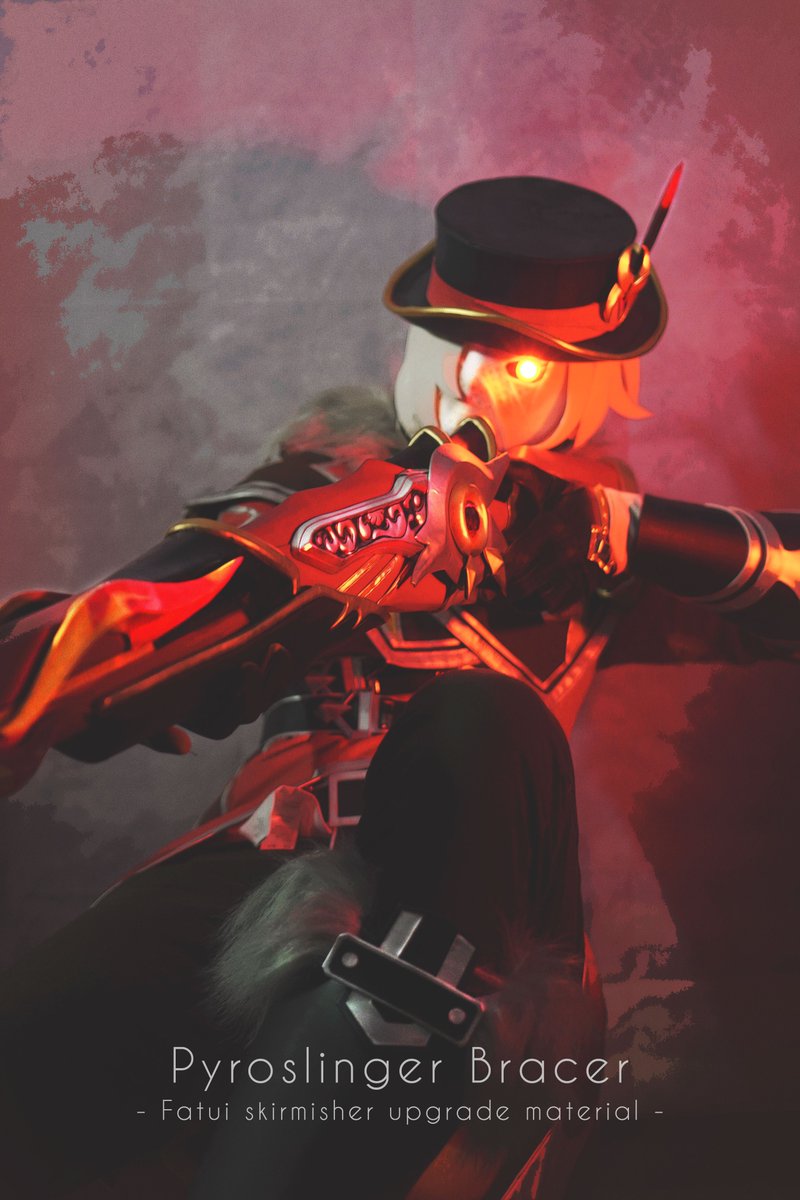 Hololy_C's tweet photo. "I'll put you on high heat."
Pyroslinger bracer - Fatui skirmisher
Natlan is coming to genshin impact expecting a cool cooler pyroslinger ``~``
#cosplay #game #genshinimpact #pyroslinger #fatui #hoyoverse #natlan #fire #pyro #GenshinNatlan #genshin #genshinimpactcosplay https://t.co/aMnW4lDZ3v