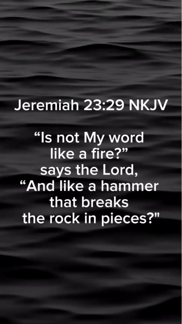 stepswith_God's tweet image. The Word of God breaks your challenges today🙌💃🙏

Jeremiah 23:29 NKJV
 “Is not My word like a fire?” says the Lord, “And like a hammer that breaks the rock in pieces?

#stepswithGod #God #Jesuschrist #bible #nigeria #christianity #fypage #bibleverse #jesusfollower
