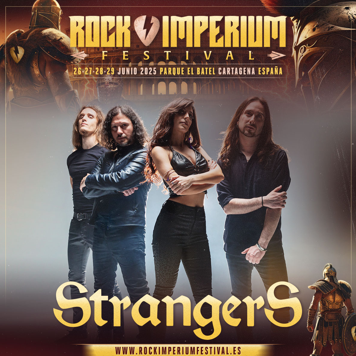 RockImperiumFes's tweet photo. Strangers está encendiendo la escena con su particular energía y pasión. Formados en Madrid en 2012 por Miguel Martín y Abel Ramos, Strangers han publicado tres álbumes de estudio y ahora están liderados por la increíblemente talentosa Celia Barloz. Con su inspiradora voz, el sonido de la banda se renueva y está listo para cautivar a una nueva generación de fans del rock.

https://t.co/OOmzDhk0nE

:: ::

Strangers are lighting up the scene with their unique energy and passion. Formed in Madrid in 2012 by Miguel Martín and Abel Ramos, Strangers have released three studio albums and are now led by the incredibly talented Celia Barloz. With her inspiring voice, the band's sound is renewed and ready to captivate a new generation of rock fans.

https://t.co/gwWnqNtcL9