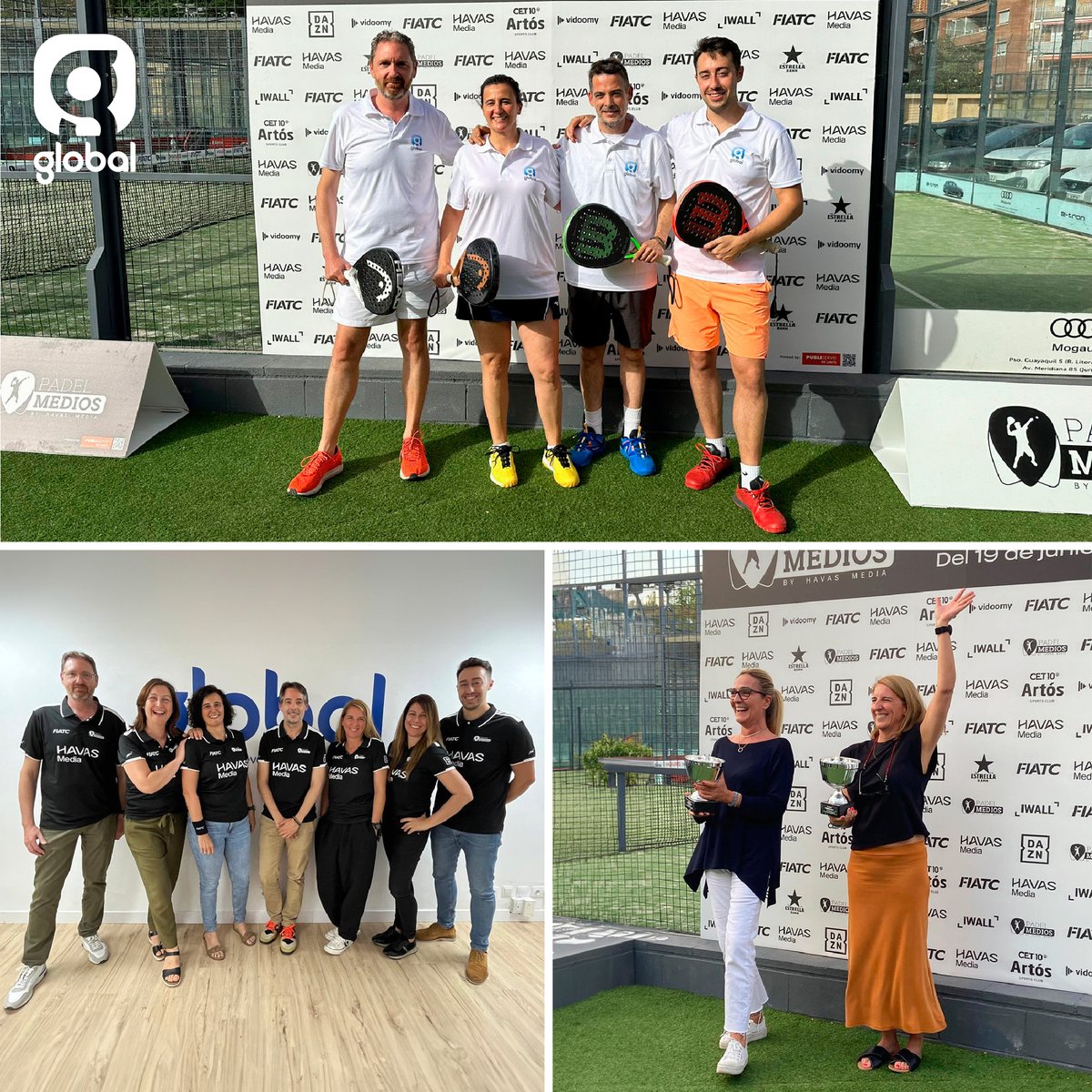 Nuestro equipo de Barcelona han cogido sus palas para representar a @globalespana en la IX Edición del torneo de Pádel Medios, organizada cada verano por <a href="/Havas_ES/">Havas España</a> para todos los especialistas del sector.
Super orgullosos de nuestros Globallers, ¡Enhorabuena!
#wearegloballers 💙