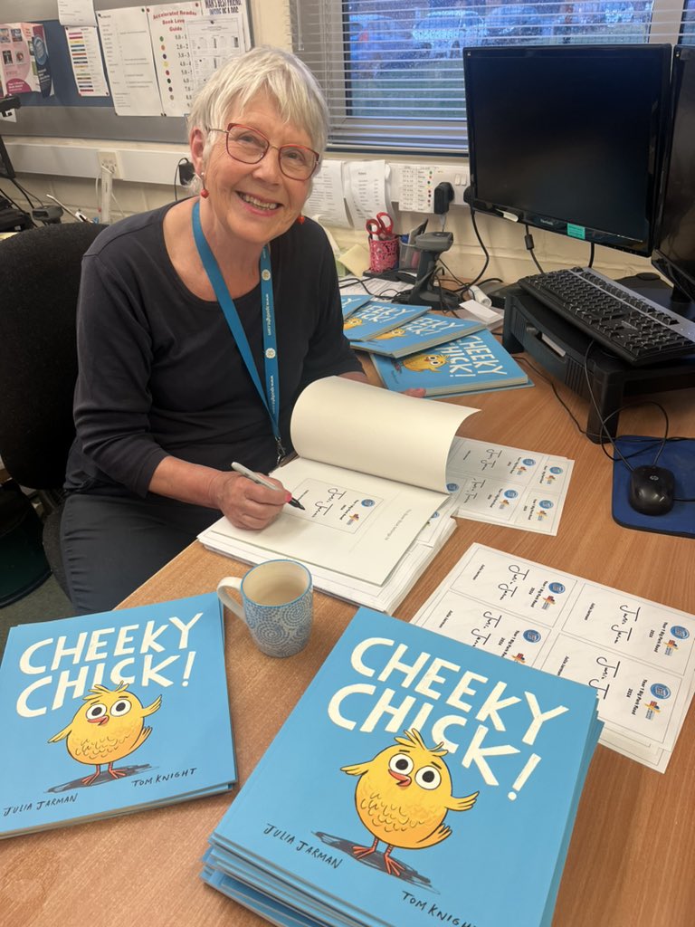 Rain, rain go away… we have a BIG PARK READ today! With Cheeky Chick 🐥 and <a href="/JuliaJarman/">Julia Jarman</a>