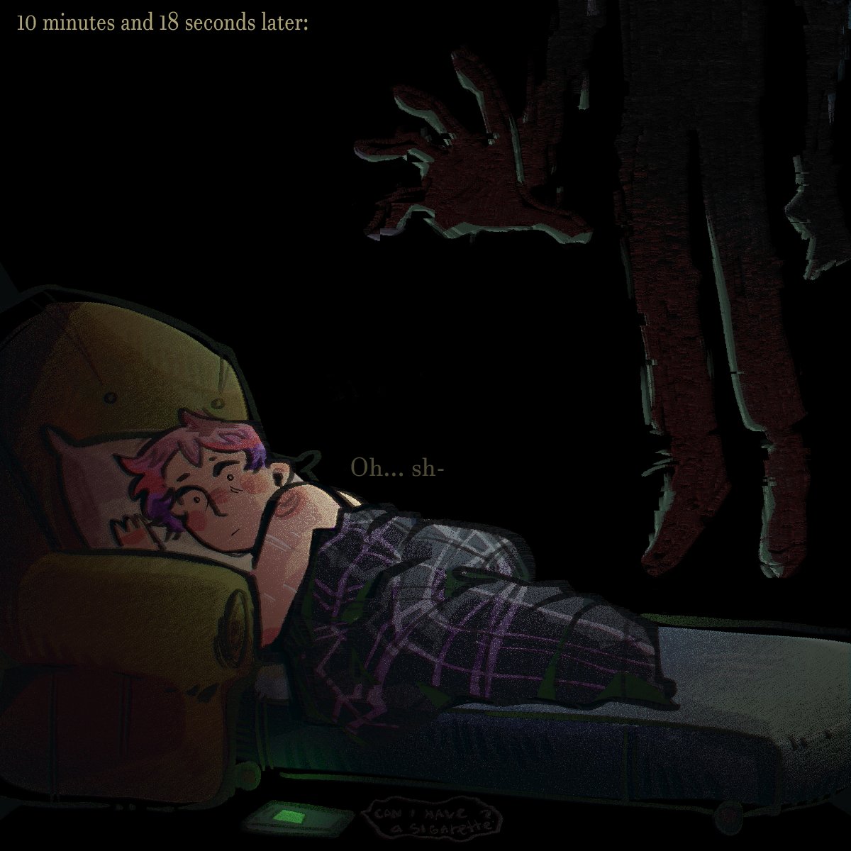 avrssss's tweet image. "And that's how I started listening to the Magnus Archives the podcast" (a silly little comic because I found that experience hilarious in the perspective)